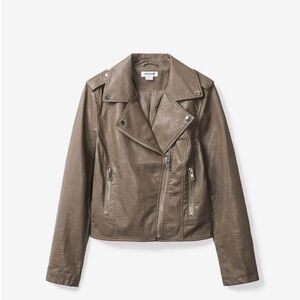 Noize Taupe vegan Leather Jacket